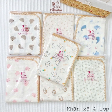 Khăn Xô 4 Lớp TitBebe Dày Dặn, Mềm Mại, Thấm Hút, Thoáng Khí - Giá ưu đãi 337.5k