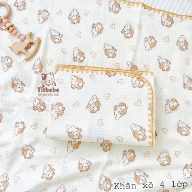 Khăn Xô 4 Lớp TitBebe Dày Dặn, Mềm Mại, Thấm Hút, Thoáng Khí - Giá ưu đãi 337.5k 6 Khăn Xô 4 Lớp TitBebe Dày Dặn, Mềm Mại, Thấm Hút, Thoáng Khí - Giá ưu đãi 337.5k 6