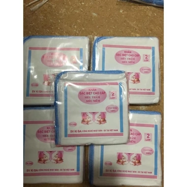 Khăn xô sữa Kiba 2‑3‑4 lớp cho bé sơ sinh, bịch 10 khăn mềm mại, lau nhẹ, giảm giá 35.880₫ 5