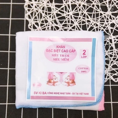 Khăn xô sữa Kiba 2‑3‑4 lớp cho bé sơ sinh, bịch 10 khăn mềm mại, lau nhẹ, giảm giá 35.880₫ 6