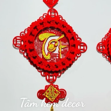 Khánh Liễn 3D Trang Trí Tết 35x75cm Siêu Đẹp - Giá Ưu Đãi 40.000 VND - TâmKemDecor