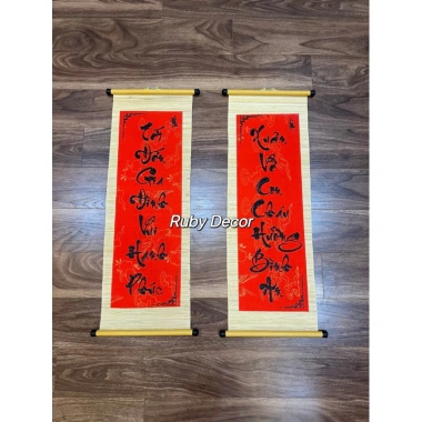 Khánh Liễng Treo Tường Câu Đối Tết 2.025 Nhà Cửa Nhung Chúc Mừng Năm Mới 96.000₫ 3