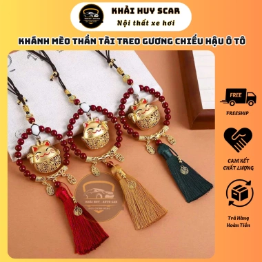 Khánh Mèo Thần Tài May Mắn - Trang Trí Xe Hơi, Gương Chiếu Hậu, Giá 123.000₫