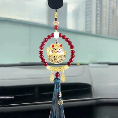 Khánh Mèo Thần Tài Vòng NGọc Treo Xe May – Măn, Bình An, Tài Lộc | Giá ưu đãi 145.001₫ OTCVN 3