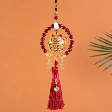 Khánh Mèo Thần Tài Vòng NGọc Treo Xe May – Măn, Bình An, Tài Lộc | Giá ưu đãi 145.001₫ OTCVN 6
