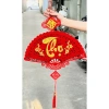 Khánh quạt nhung chữ Phúc Lộc Thọ treo Tết - Đồ decor Tết giá ưu đãi 18.000đ 3