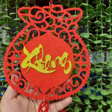 Khánh tết liễng treo 1m - Trang trí Tết Nguyên Đán 2.024, chữ thư pháp nổi kim tuyến, dây treo cửa, giá ưu đãi 66.400₫