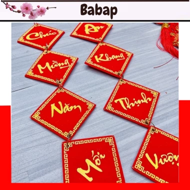 Khánh vuông Câu Đối Liễng - Tranh trang trí Tết, treo nhà cửa, giảm giá 20% chỉ 63.000 VND