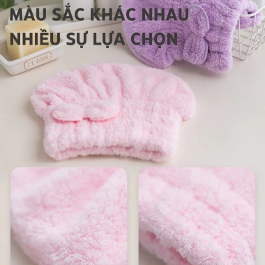 Khăn/Mũ Quấn Ủ Tóc Siêu Nhanh Thấm Hút Tốt - Dễ Giặt - Chỉ 16.000đ Tholeshop 7.074 7 Khăn/Mũ Quấn Ủ Tóc Siêu Nhanh Thấm Hút Tốt - Dễ Giặt - Chỉ 16.000đ Tholeshop 7.074 7