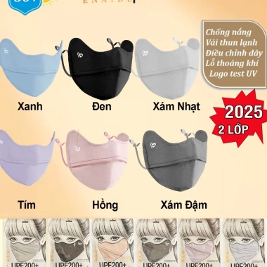 Khẩu Trang 2 Lớp EnAiDe Không Gọng 2.025 Chống UV và Nắng Chính Hãng Giá 47k 3 Khẩu Trang 2 Lớp EnAiDe Không Gọng 2.025 Chống UV và Nắng Chính Hãng Giá 47k 3
