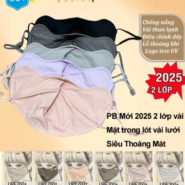 Khẩu Trang 2 Lớp EnAiDe Không Gọng 2.025 Chống UV và Nắng Chính Hãng Giá 47k