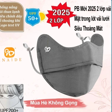 Khẩu Trang 2 Lớp UPF50+ UV Nắng Vải Thun Lạnh Chính Hãng EAD mẫu 2.024 55k