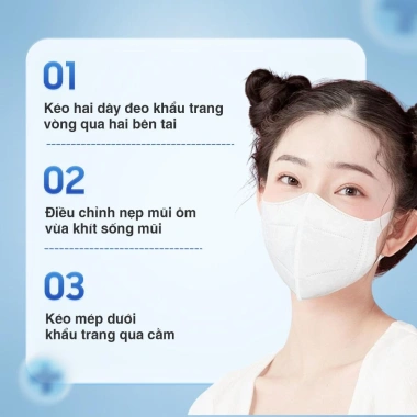 Khẩu trang 3D 3 lớp SUN CLOUD kháng khuẩn, chống UV, ngăn bụi mịn y tế – 34.300 VND
