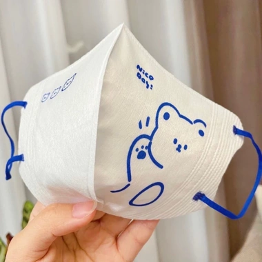 Khẩu trang 3D bé 0‑8 tuổi set 10/50 chiếc họa tiết dễ thương, giá ưu đãi 21.999₫ 2