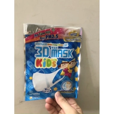 Khẩu Trang 3D KID Unicharm 5 miếng - Bảo vệ tối ưu, Công nghệ 3D, Giá 45.000₫