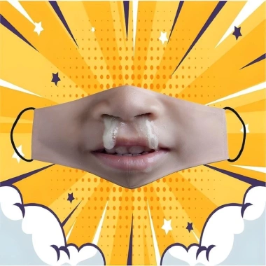 Khẩu trang 3D Troll vui vẻ, chống nắng, chống bụi, dễ đeo thoải mái, giặt được