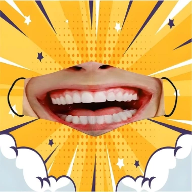 Khẩu trang 3D Troll vui vẻ, chống nắng, chống bụi, dễ đeo thoải mái, giặt được