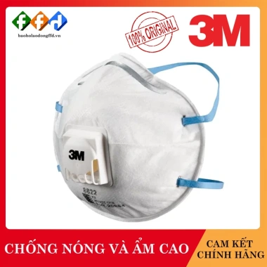 Khẩu trang 3M 8.822 N95 van lạnh 1 chiều kháng khuẩn, chống bụi mịn - 46.800₫