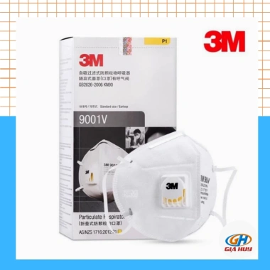 Khẩu trang 3M 9.001V van thở thông khí - Hộp 25 chiếc, bảo vệ tối ưu, chỉ 350.000đ