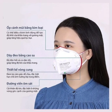 Khẩu trang 3M 9.001V van thở thông khí - Hộp 25 chiếc, bảo vệ tối ưu, chỉ 350.000đ 3 Khẩu trang 3M 9.001V van thở thông khí - Hộp 25 chiếc, bảo vệ tối ưu, chỉ 350.000đ 3