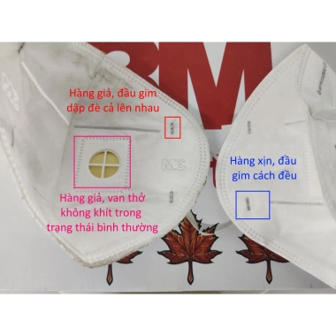 Khẩu trang 3M 9.505V+ N95 đeo gáy, van thở, lọc 95% PM2.5, chống ô nhiễm - 9.500đ 6
