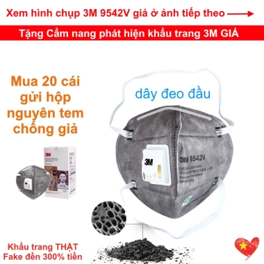 Khẩu trang 3M N95 KN95 than hoạt tính lọc 95% PM2.5, van thở, phòng dịch 9.500đ