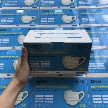 Khẩu Trang 4 Lớp Safefit Không Đau Tai Hộp 50, Xuất khẩu, Giá 40.000đ