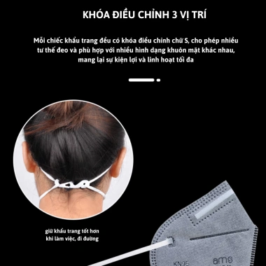 Khẩu trang 5 lớp Ams 9.501/9.501V/9.541V - KN95 van hoạt tính, lọc bụi mịn, 65.000₫ 6