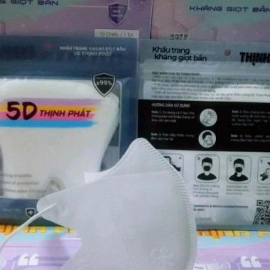Khẩu trang 5d chính hãng Thịnh Phát 3 lớp kháng khuẩn - Giao nhanh 2h TP.HCM
