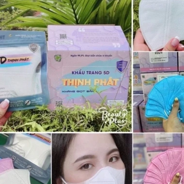 Khẩu trang 5d chính hãng Thịnh Phát 3 lớp kháng khuẩn - Giao nhanh 2h TP.HCM