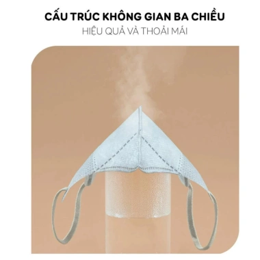 Khẩu trang 5D Gumi kháng khuẩn, lọc bụi mịn 2.5µm, chống giọt bắn - 500 chiếc