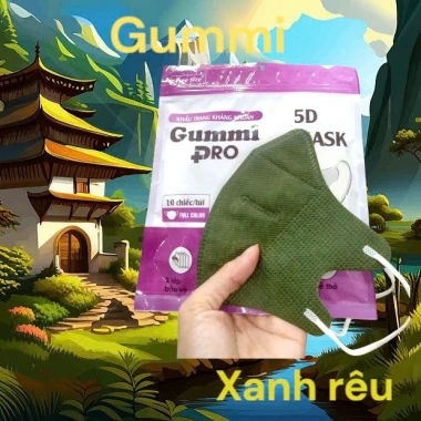 Khẩu trang 5D GUMMI combo 500c mix màu – Chống bụi mịn, kháng khuẩn, công nghệ Hàn Quốc, 35.000₫