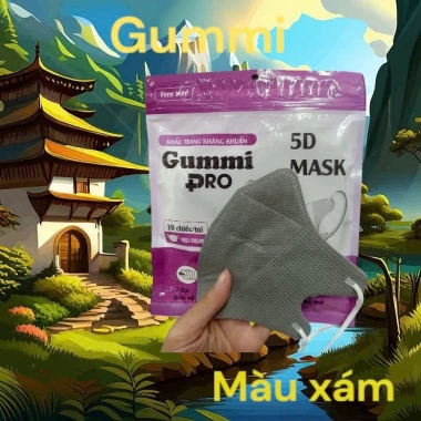 Khẩu trang 5D GUMMI combo 500c mix màu – Chống bụi mịn, kháng khuẩn, công nghệ Hàn Quốc, 35.000₫