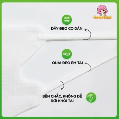 Khẩu trang 5D Hanna Seyo 3 lớp lọc bụi mịn kháng khuẩn - 500-600 chiếc, bảo vệ hô hấp, giảm giá 159k