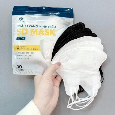 Khẩu trang 5D Minh Hiếu chống bụi mịn, kháng khuẩn 99% - Giá sỉ 23.250₫ VnMASK 2