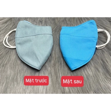 Khẩu trang 5D nhung Tuấn Anh 1 mặt vải và lưới mè - Chống nắng UV, giảm 23%