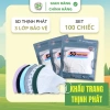 Khẩu trang 5D Thịnh Phát 100 chiếc 3 lớp kháng khuẩn dễ thở chống bụi mịn 25.000đ