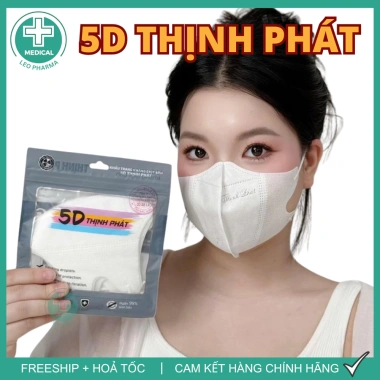 Khẩu trang 5D Thịnh Phát 100 chiếc 3 lớp kháng khuẩn dễ thở chống bụi mịn 25.000đ 4 Khẩu trang 5D Thịnh Phát 100 chiếc 3 lớp kháng khuẩn dễ thở chống bụi mịn 25.000đ 4