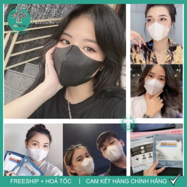 Khẩu trang 5D Thịnh Phát 100 chiếc 3 lớp kháng khuẩn dễ thở chống bụi mịn 25.000đ