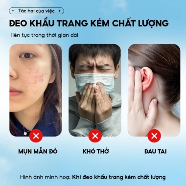 Khẩu trang 5D TopGia an toàn, thoáng khí, ngăn bụi mịn 3 lớp vải không dệt - Giá 70.000₫ 5 Khẩu trang 5D TopGia an toàn, thoáng khí, ngăn bụi mịn 3 lớp vải không dệt - Giá 70.000₫ 5