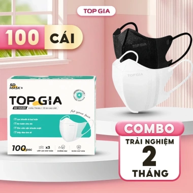 Khẩu trang 5D TopGia an toàn, thoáng khí, ngăn bụi mịn 3 lớp vải không dệt - Giá 70.000₫ 9 Khẩu trang 5D TopGia an toàn, thoáng khí, ngăn bụi mịn 3 lớp vải không dệt - Giá 70.000₫ 9