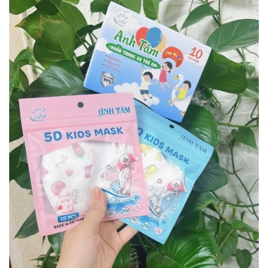 Khẩu Trang 5D Trẻ Em 3 Lớp Kháng Khuẩn Cao Cấp - Hộp 100 chiếc, Giá 42.000đ