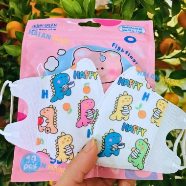 Khẩu trang 5D vải lụa mềm mịn cho bé 0‑9 tuổi, nhiều hình ngộ nghĩnh, giá ưu đãi 11.000₫ 7