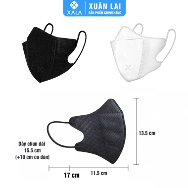 Khẩu trang 5D XL 300 chiếc - 3 lớp kháng khuẩn, chống bụi mịn, tia UV, bảo vệ da mặt - 71.200đ 5