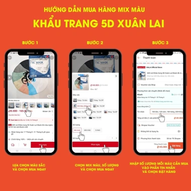 Khẩu trang 5D XL 300 chiếc - 3 lớp kháng khuẩn, chống bụi mịn, tia UV, bảo vệ da mặt - 71.200đ 6