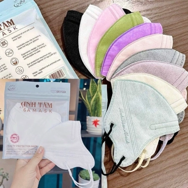 Khẩu trang 6A Anh Tâm 4 lớp kháng khuẩn, chống bụi mịn, chống nắng - Thùng 50‑200 chiếc, giá chỉ 29.999₫