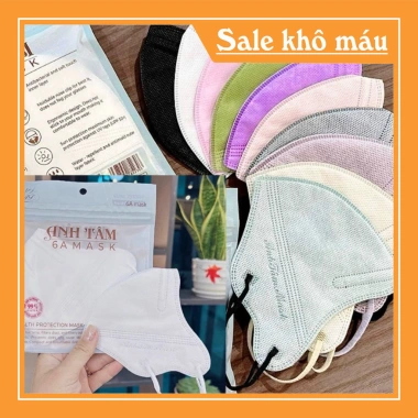 Khẩu trang 6A Anh Tâm 4 lớp kháng khuẩn, chống nắng, chống bụi, UV - Set 100 cái giá 25.600