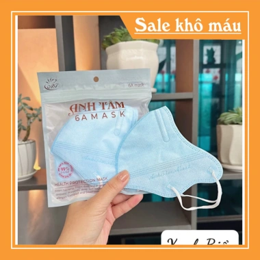 Khẩu trang 6A Anh Tâm 4 lớp kháng khuẩn, chống nắng, chống bụi, UV - Set 100 cái giá 25.600