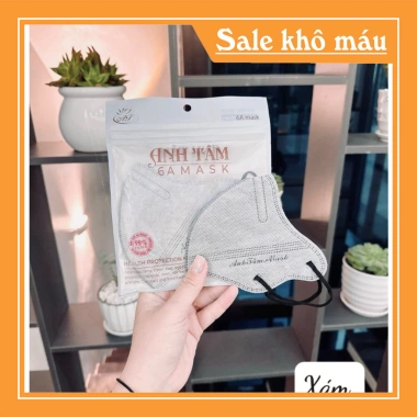 Khẩu trang 6A Anh Tâm 4 lớp kháng khuẩn, chống nắng, chống bụi, UV - Set 100 cái giá 25.600