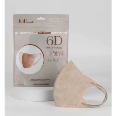Khẩu trang 6D JULI Promask 3 lớp kháng khuẩn - Hottrend, mua 100c tặng 20c, chỉ 19.900₫ 3